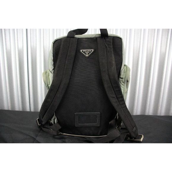 Prada Tessuto Nylon Large Backpack Forest Green  Made In Italy AZ83 main image 5